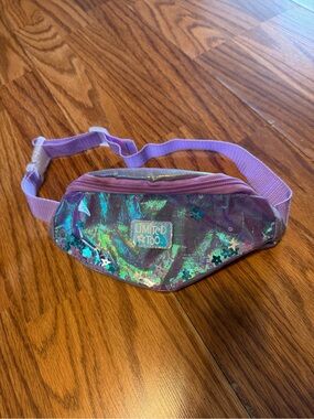 Limited Too Iridescent Lavender Star Sequin Belt Bag